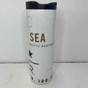 Starbucks Sea Seattle White Stainless Steel Tumbler Travel Mug 16 oz